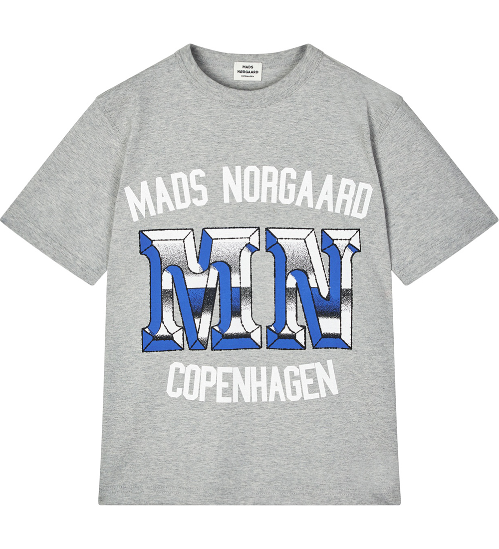 Mads Nørgaard T-shirt - Theo - Light Grey Melange