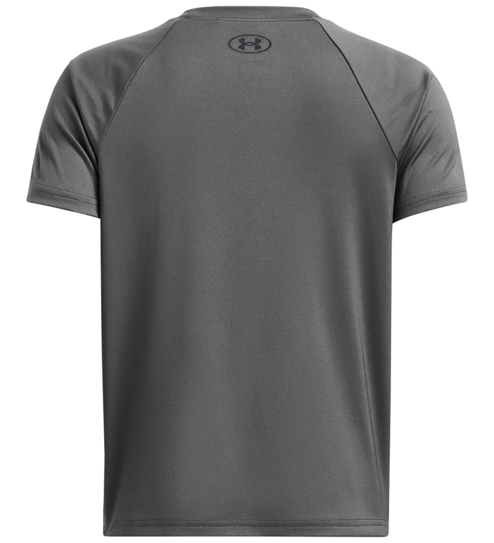 Under Armour T-Shirt - Tech Split Wordmark - Castlerock m. Sort