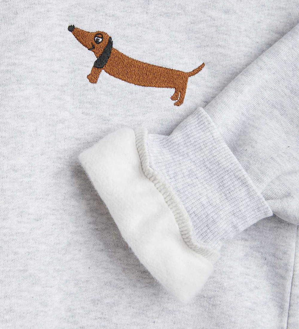 Mini Rodini Sweatshirt - Dog - Grey Melange