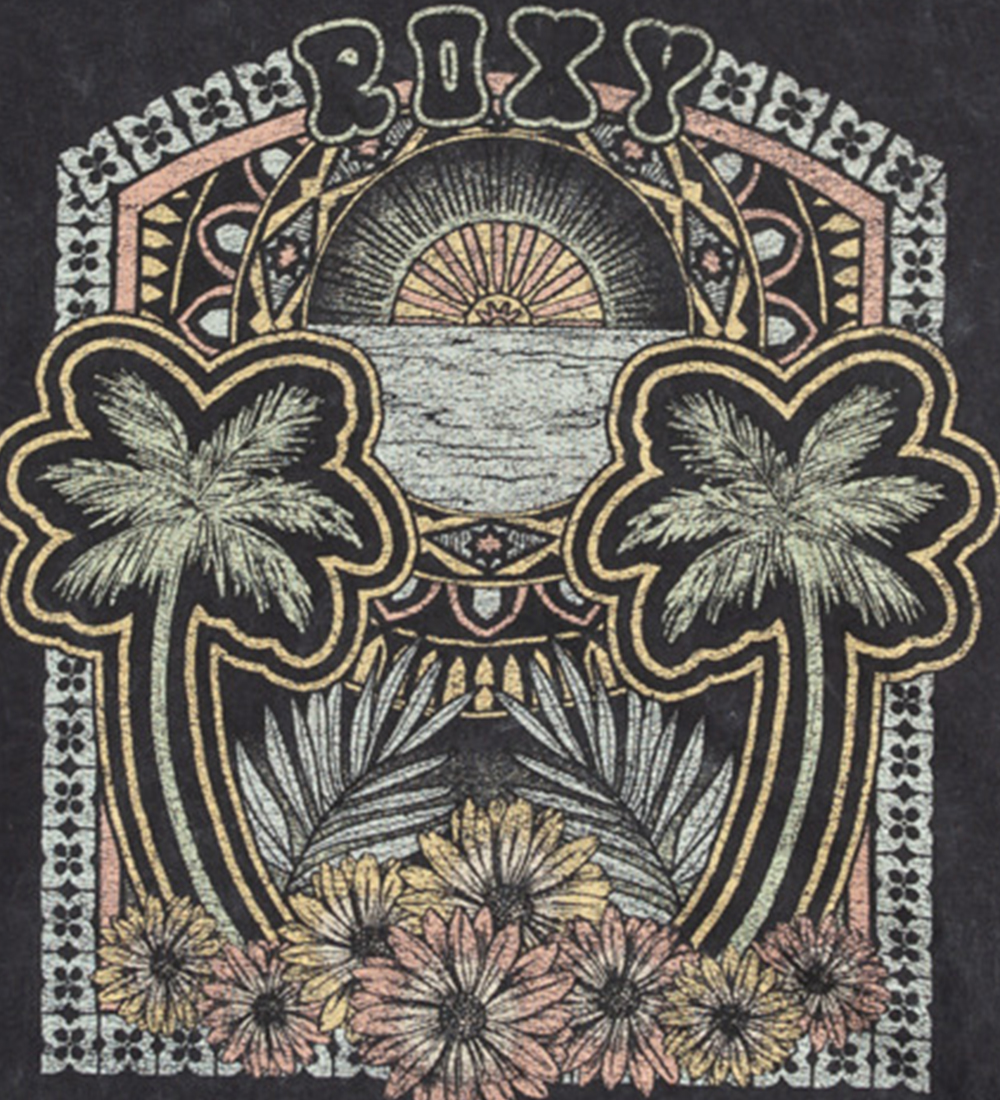 Roxy T-Shirt - Sun For All Seasons - A - Phantom m. Print