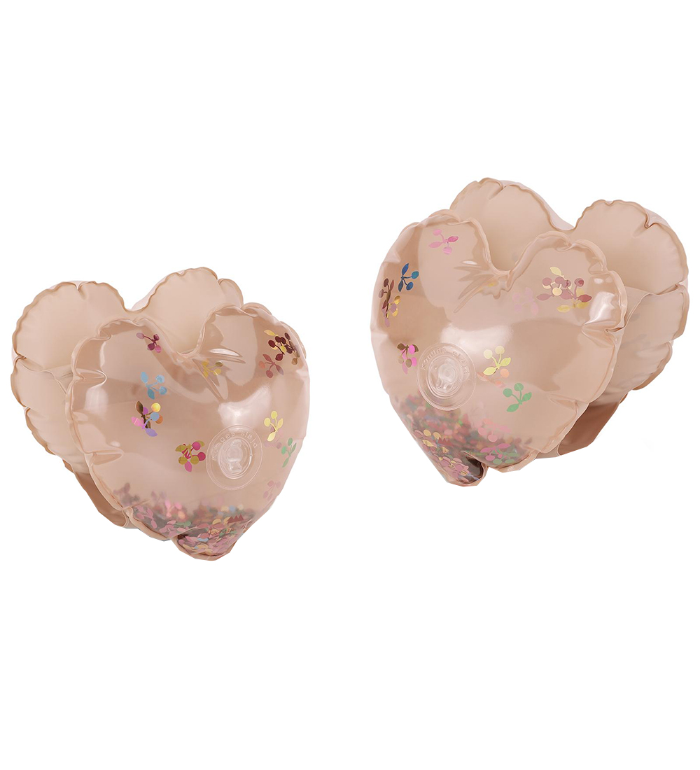Konges Sløjd Badevinger - Hjerter - Multi Cherry Blush Transpa