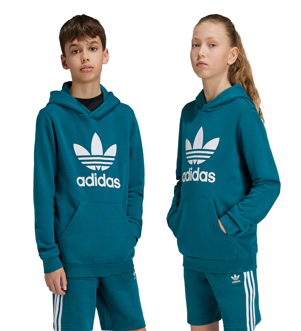 adidas Originals Hættetrøje - Trefoil - Petroleum