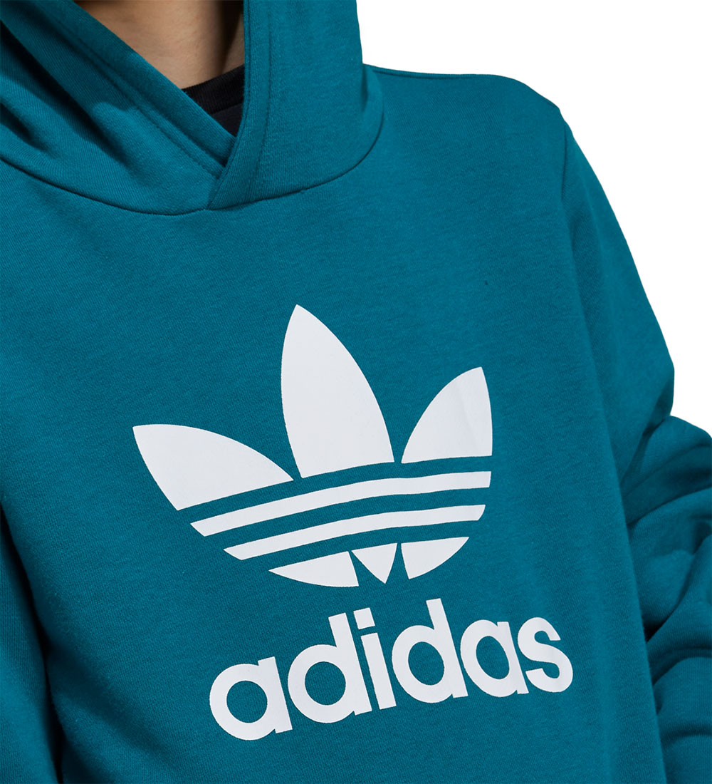 adidas Originals Hættetrøje - Trefoil - Petroleum