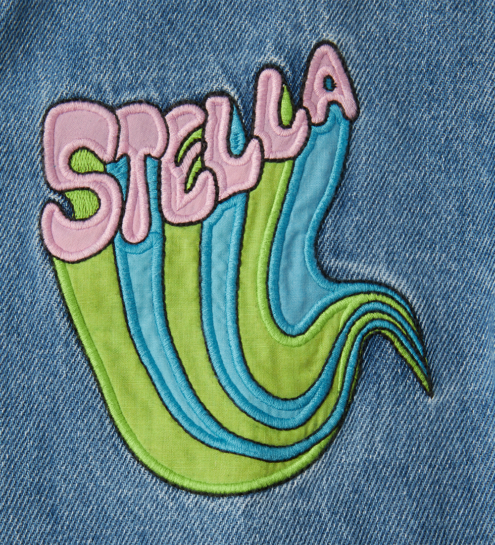 Stella McCartney Kids Denimjakke - Blå m. Stjerneskud