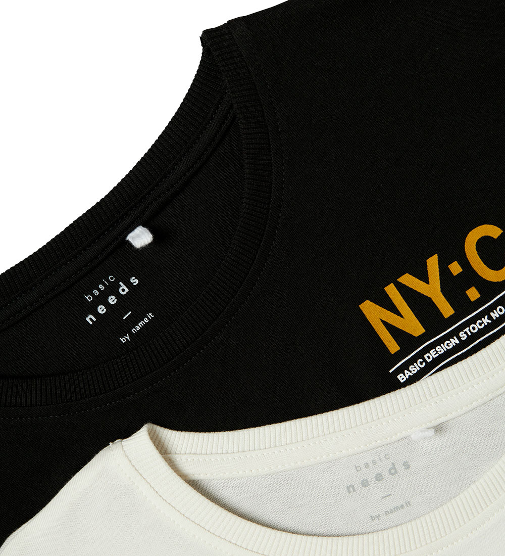 Name It T-Shirt - NkmVagno - 2-pak - Black/Jet Stream