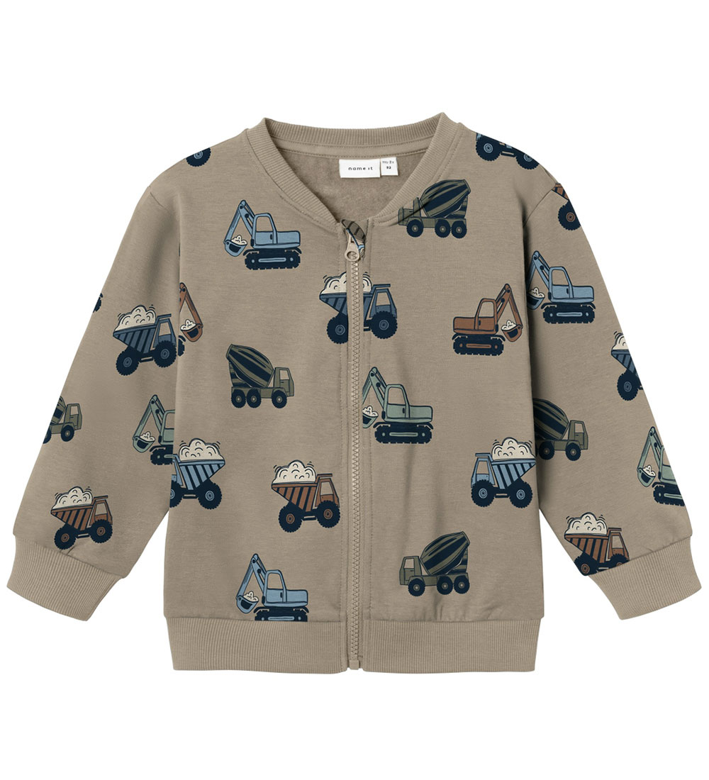 Name It Sweatcardigan - NmmNappe - Weathered Teak