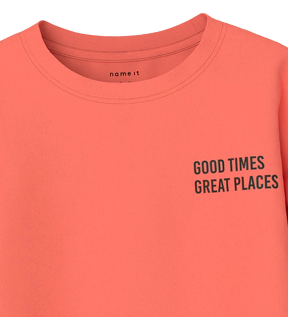 Name It Bluse - Cropped - NkfNohi - Fusion Coral