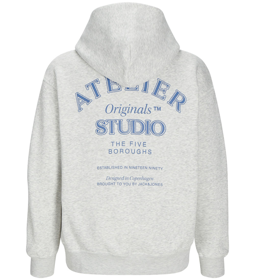 Jack & Jones Hættetrøje - JorBrooklyn - White Melange
