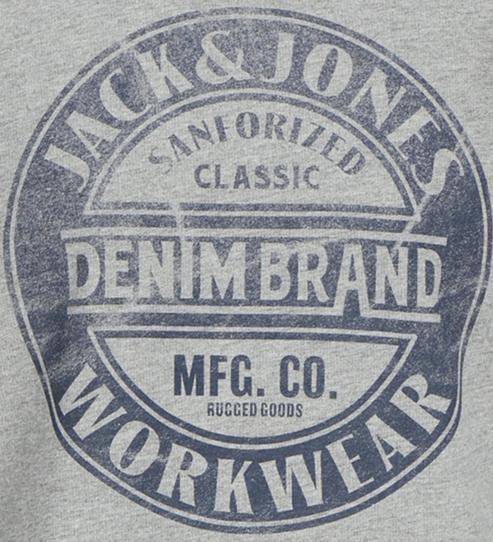 Jack & Jones Sweatshirt - JjJeans - Light Grey Melange