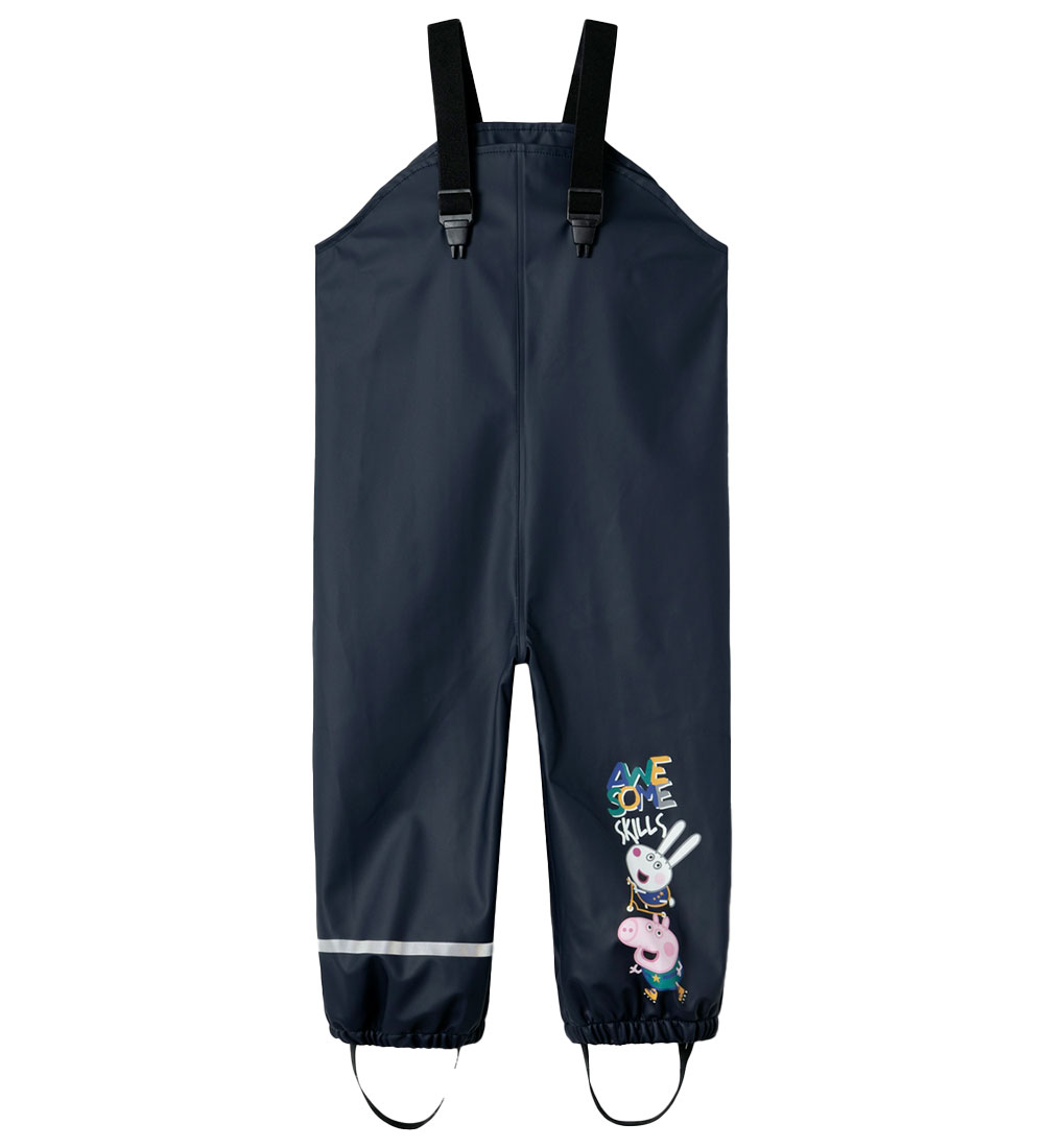 Name It regntøj m. Seler - PU - NmmJetsu PeppaPig - Dark Sapphir