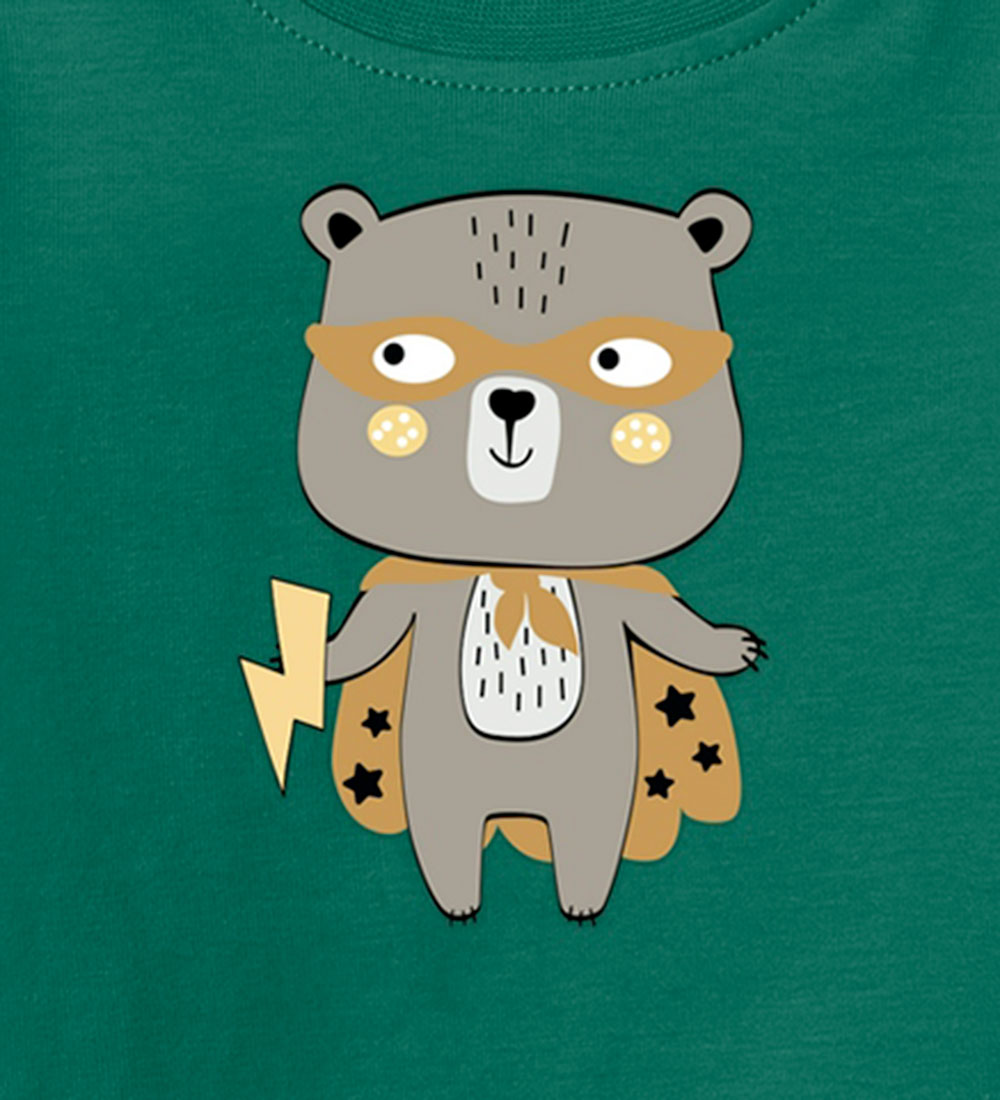 Name It Bluse - NbmVacion - Antique Green/Hero Bear