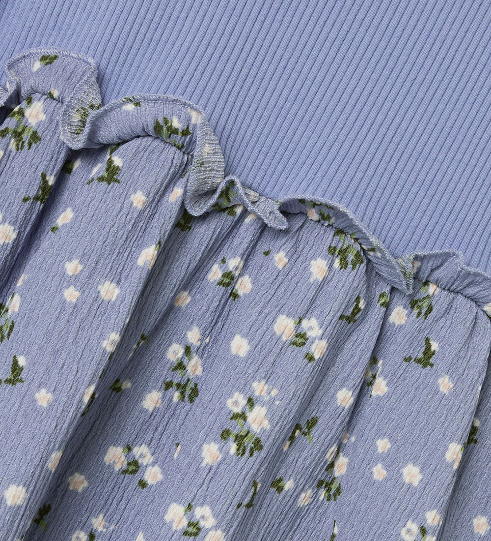Name It Kjole - NmfJopea - Vista Blue m. Blomster