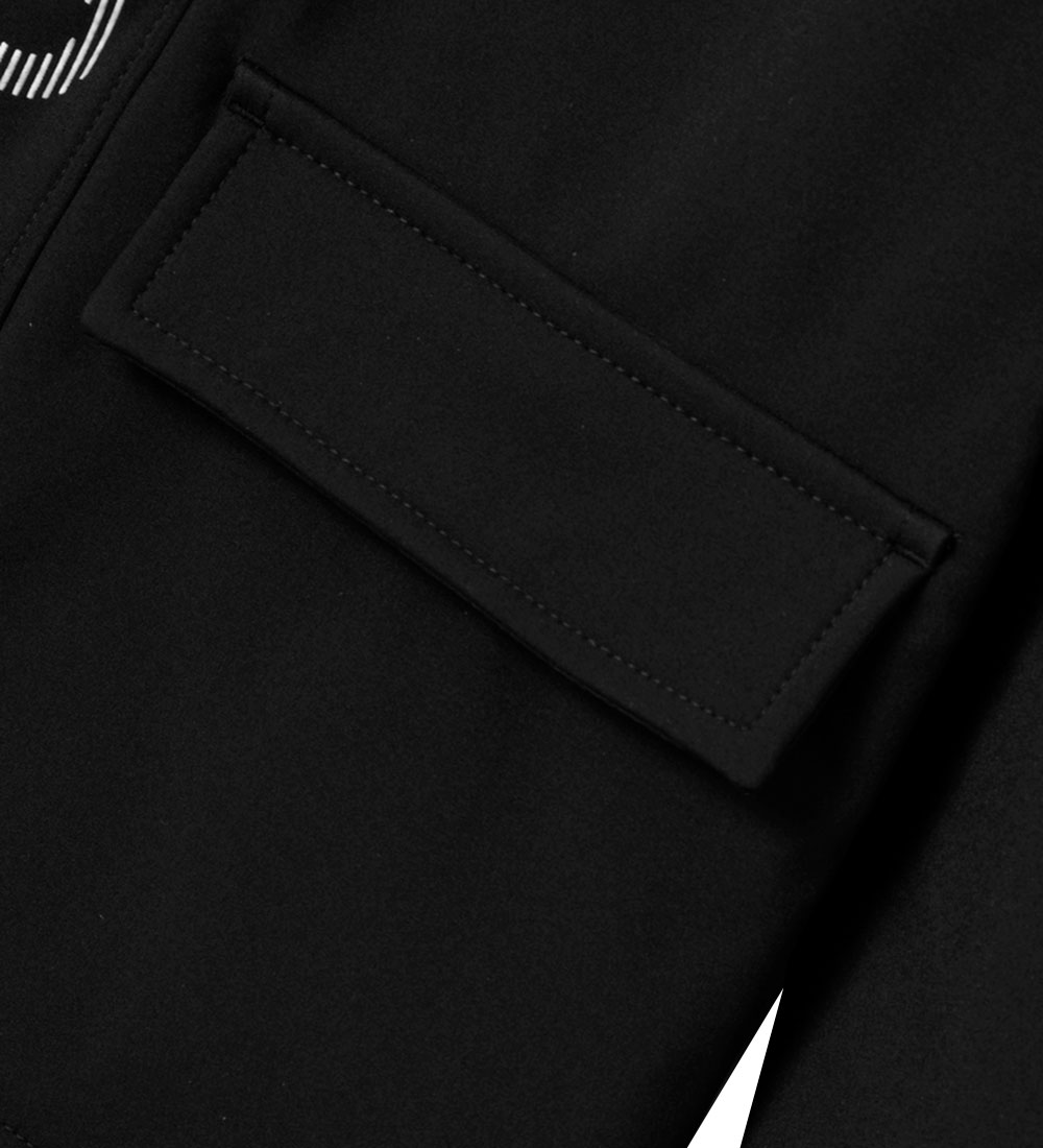 Name It SoftShelljakke m. Fleece - NkmAlfa08 - Sort m. Hvid