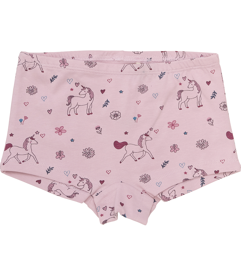 Minymo Hipsters - 3-pak - Dawn Pink m. Enhjørninger
