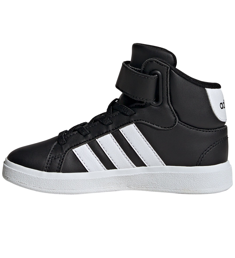 adidas Performance Støvler - Grand Court Mid K - Sort/Hvid