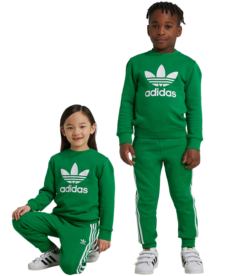adidas Originals Sweatsæt - Trefoil Crew SE - Grøn