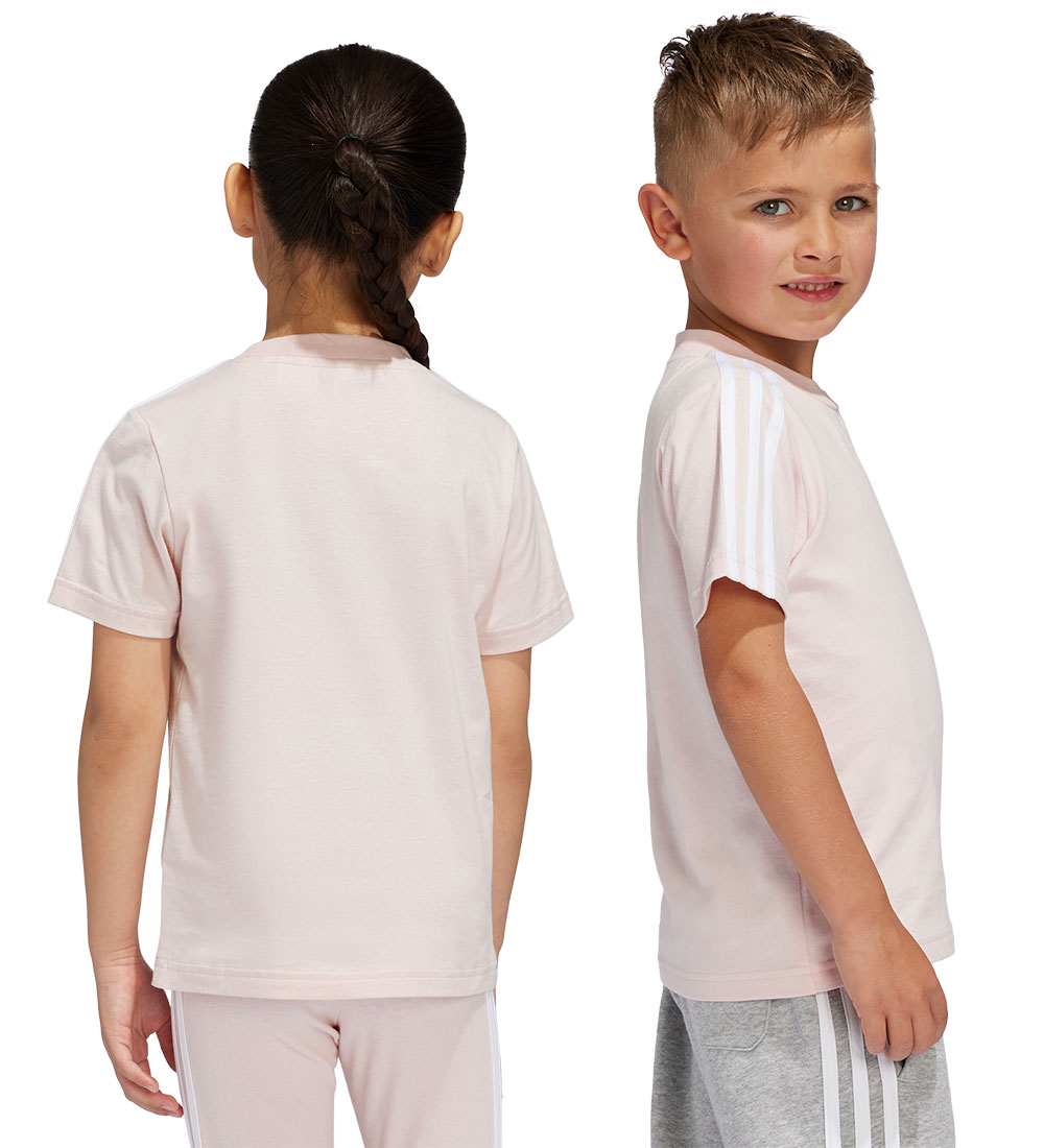 adidas Performance T-shirt - LK 3S CO - Rosa/Hvid