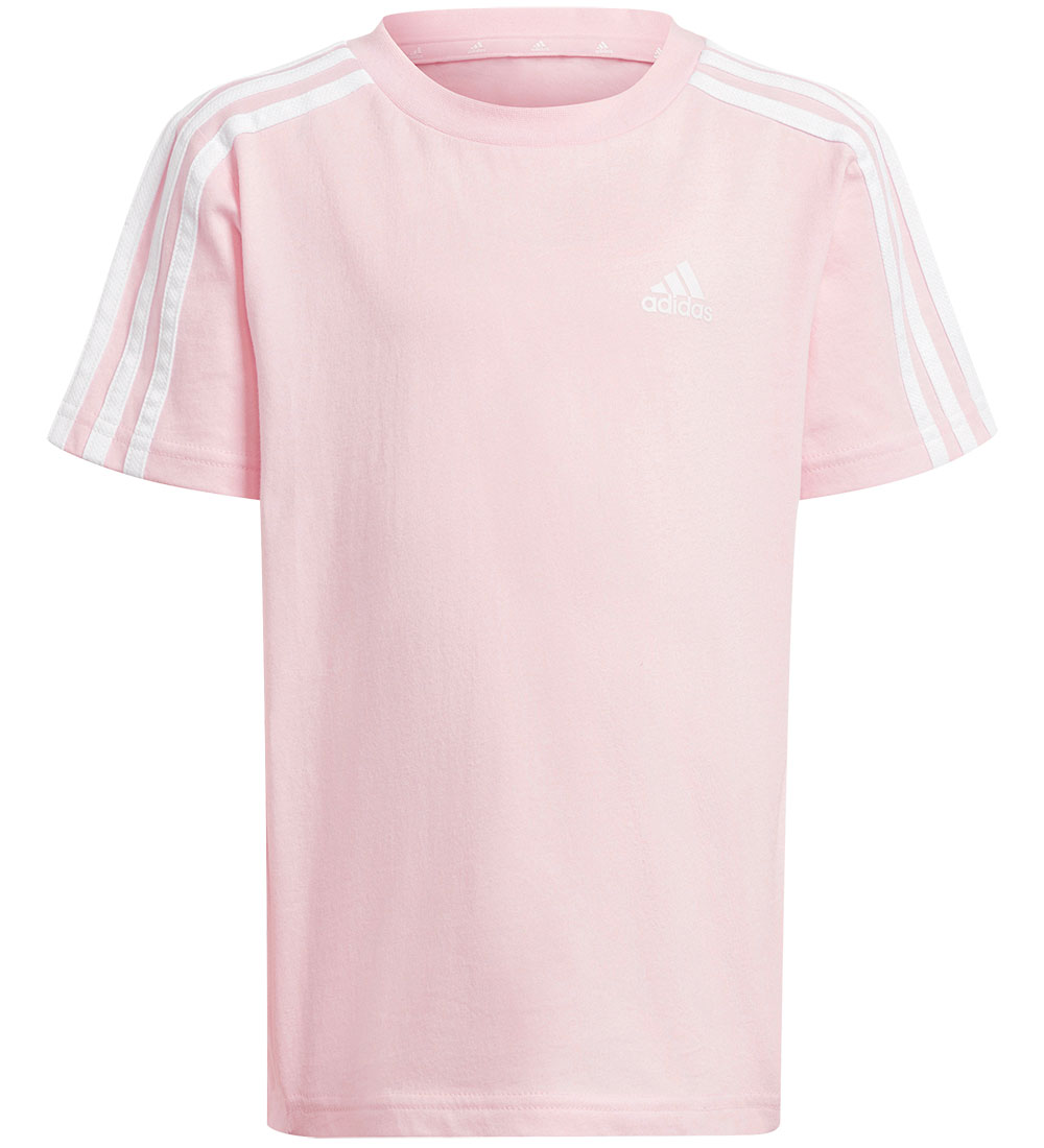 adidas Performance T-shirt - LK 3S CO - Rosa/Hvid