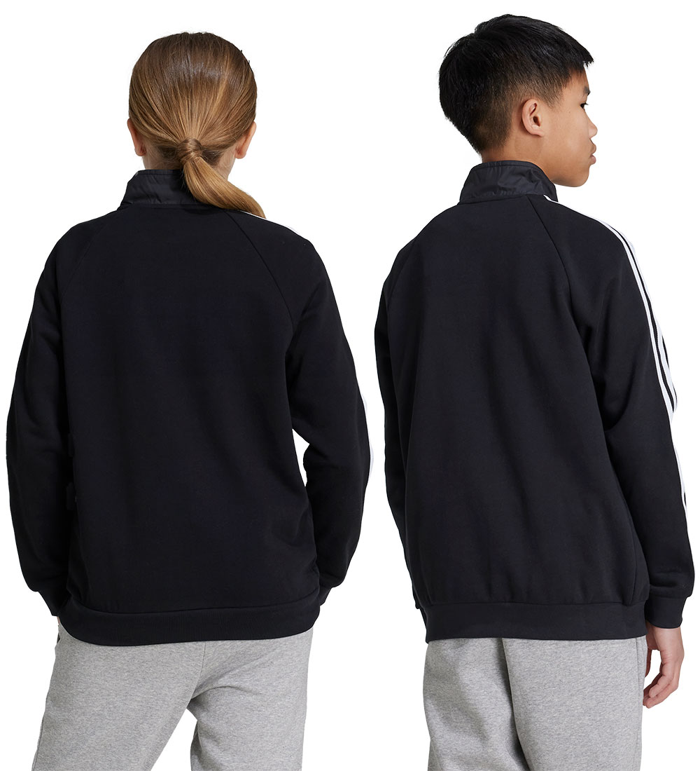 adidas Originals Sweatshirt m. Lynlås - Sort m. Hvid