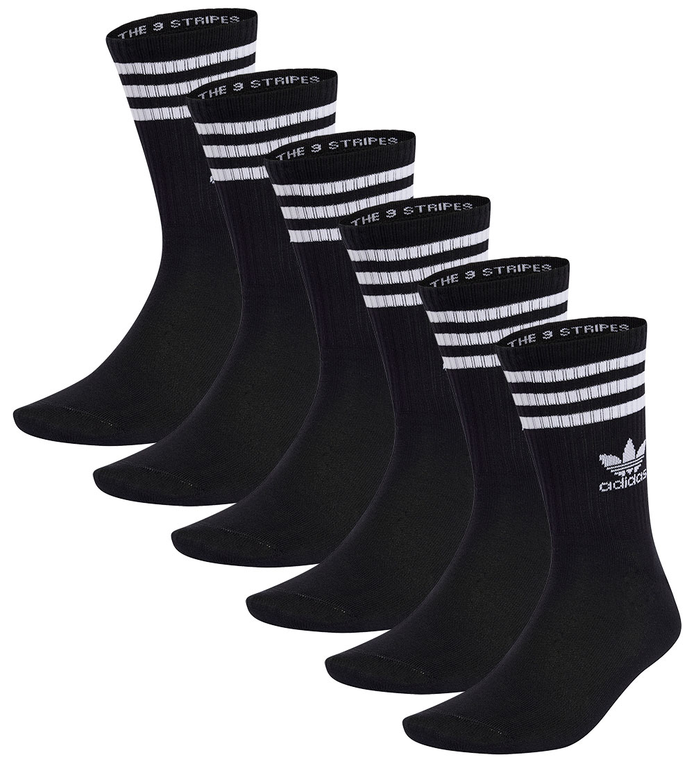 adidas Originals Strømper - 3 Strip CRW - 6-pak - Sort