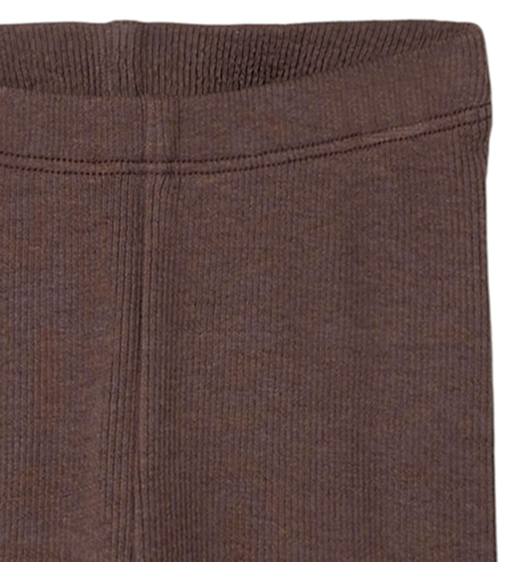 Lil' Atelier Leggings - Rib - NbfGago - Peppercorn