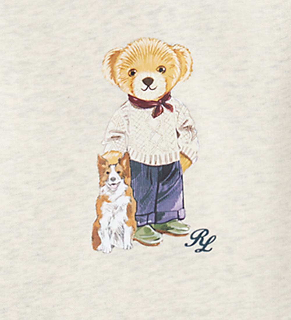 Polo Ralph Lauren Sweatsæt - Gråmeleret m. Bamse