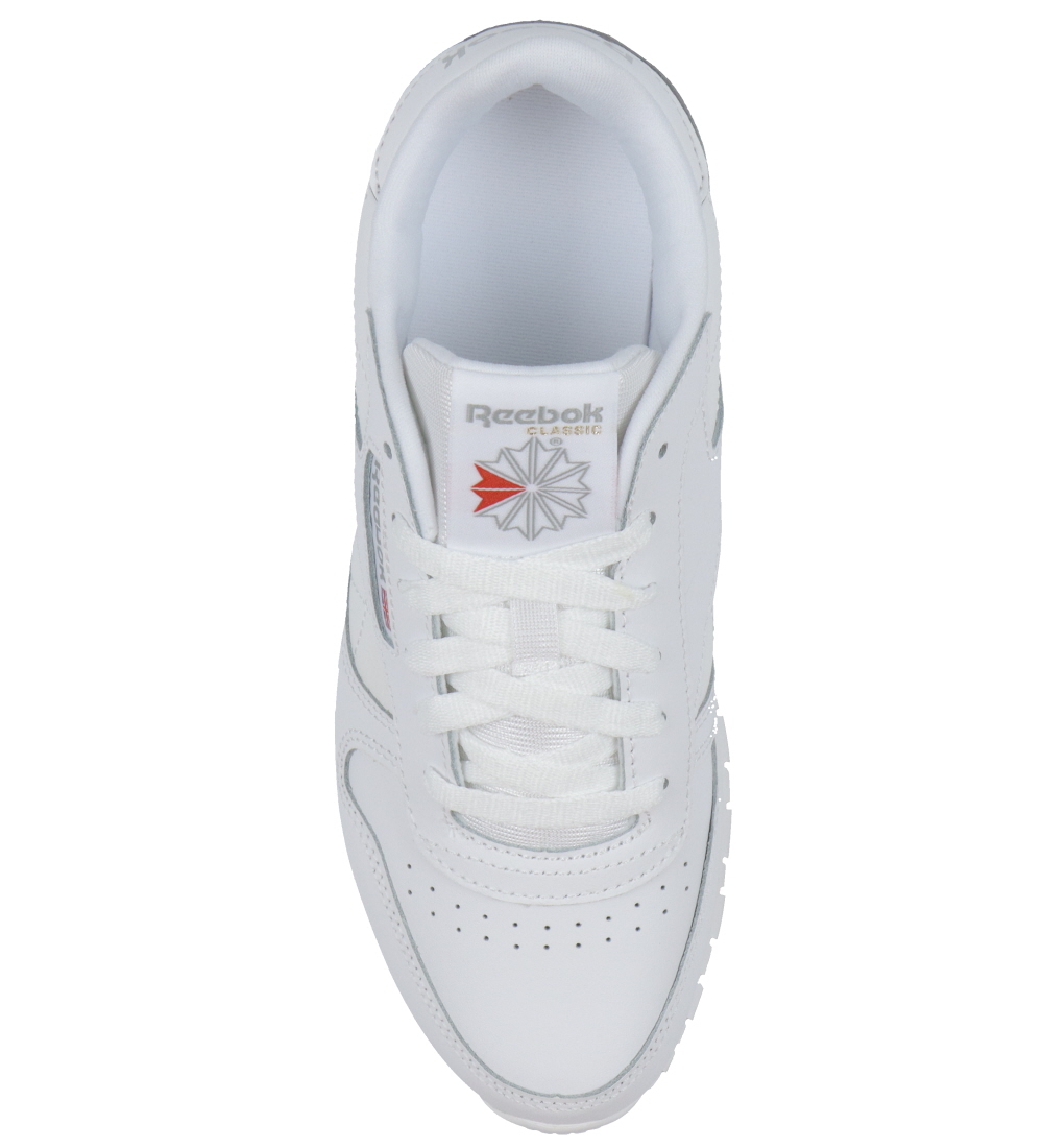 Reebok Sko - CL LTHR - Running - Hvid/Grå