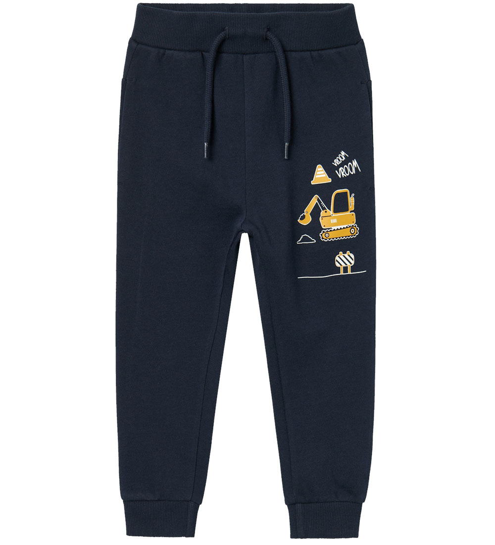 Name It Sweatpants - NmmVoder - Dark Sapphire m. Gravemaskine