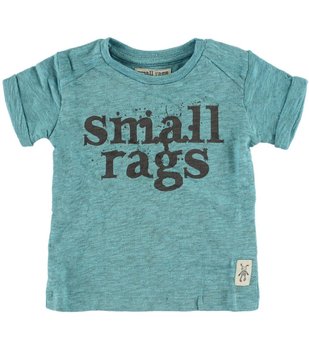 Small Rags T-shirt - Turkismeleret m. Logo