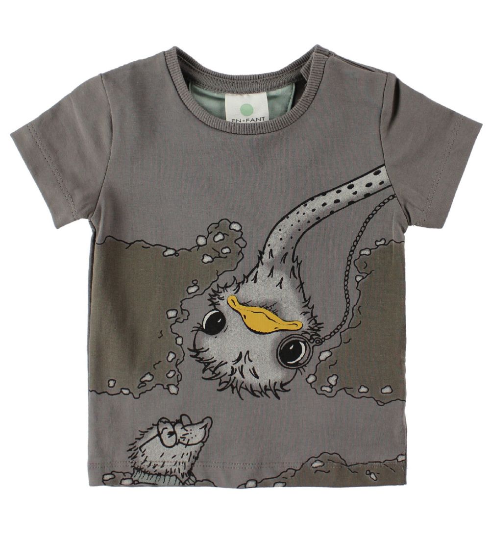 En Fant T-Shirt - Mørkegrå m. Struds