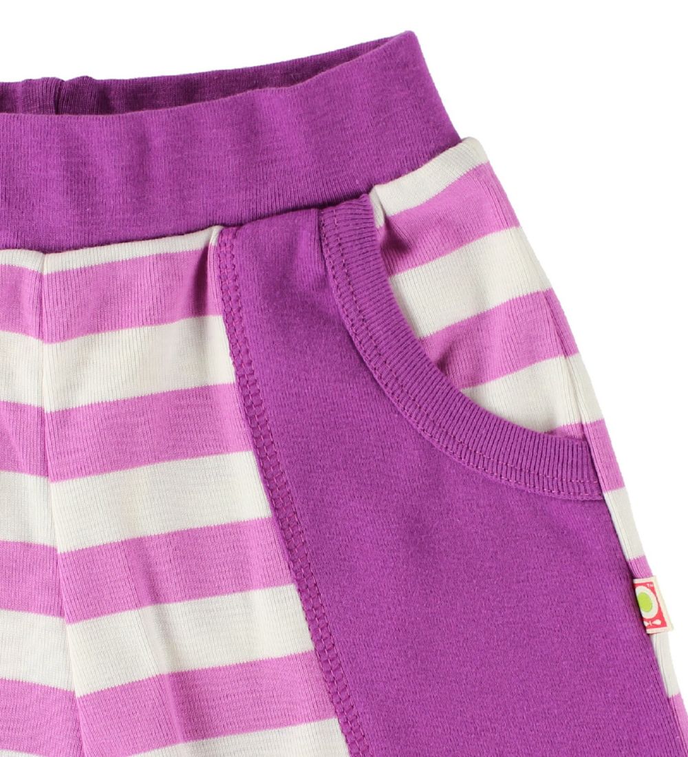 Katvig Sweatshorts - Fuchsia/Hvidstribet
