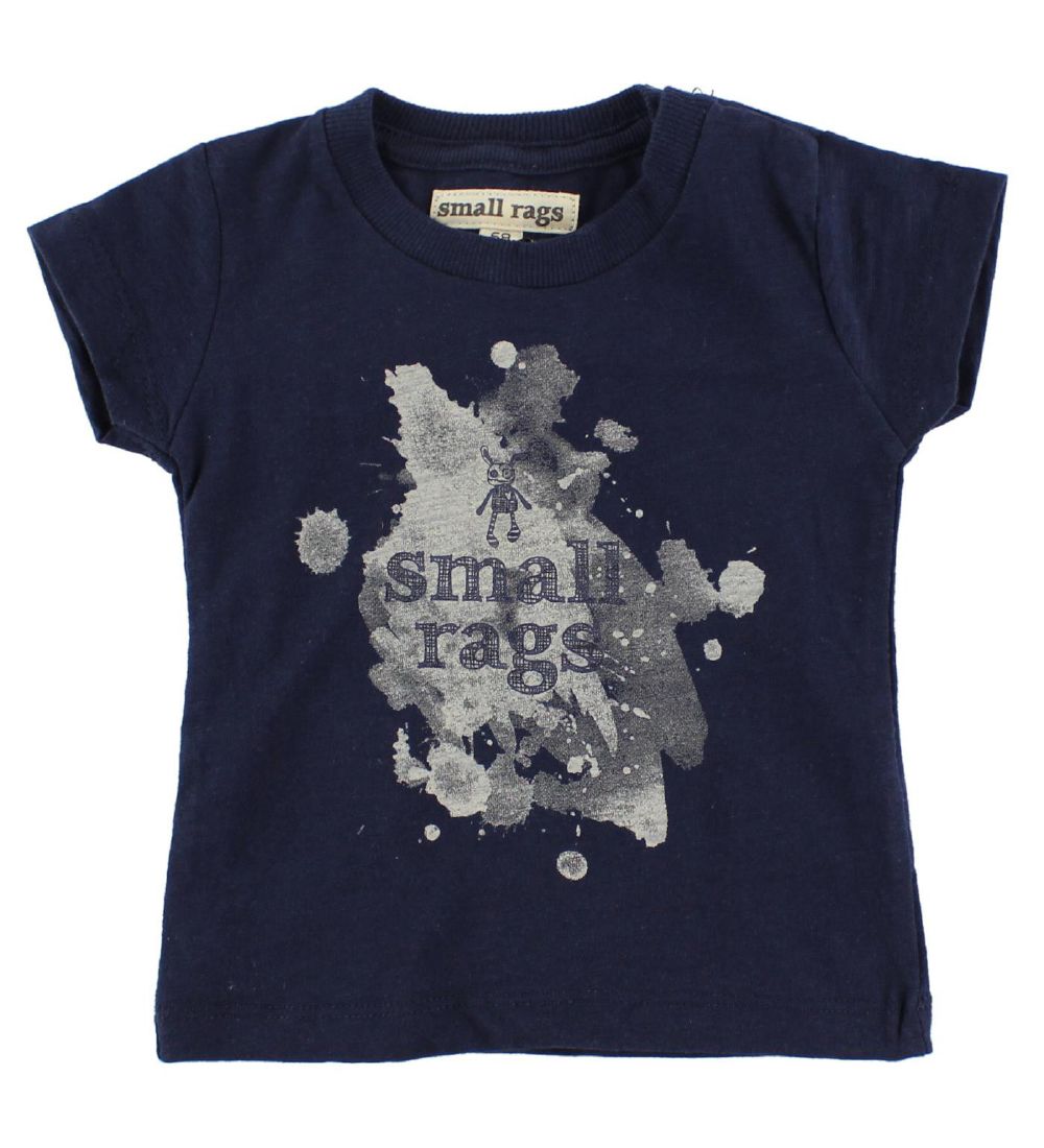 Small Rags T-Shirt - Navy m. Print