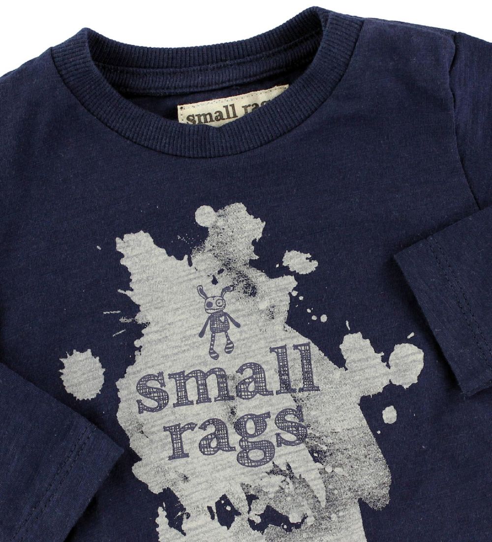 Small Rags Bluse - Navy m. Print