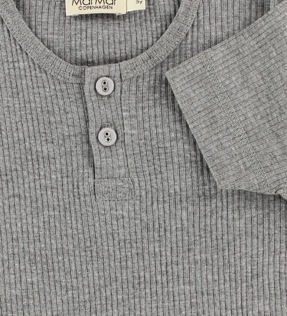 MarMar T-shirt - Rib - Modal - Gråmeleret