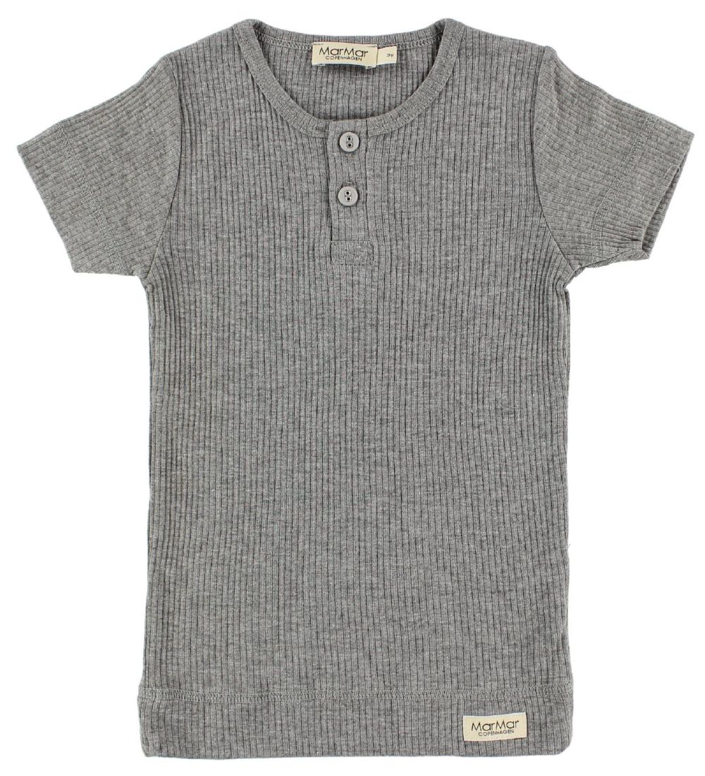 MarMar T-shirt - Rib - Modal - Gråmeleret