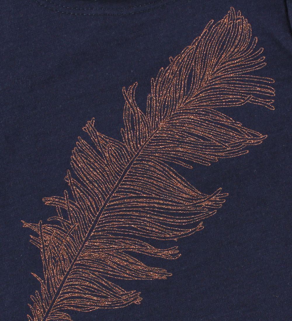 Small Rags T-Shirt - Navy m. Fjer