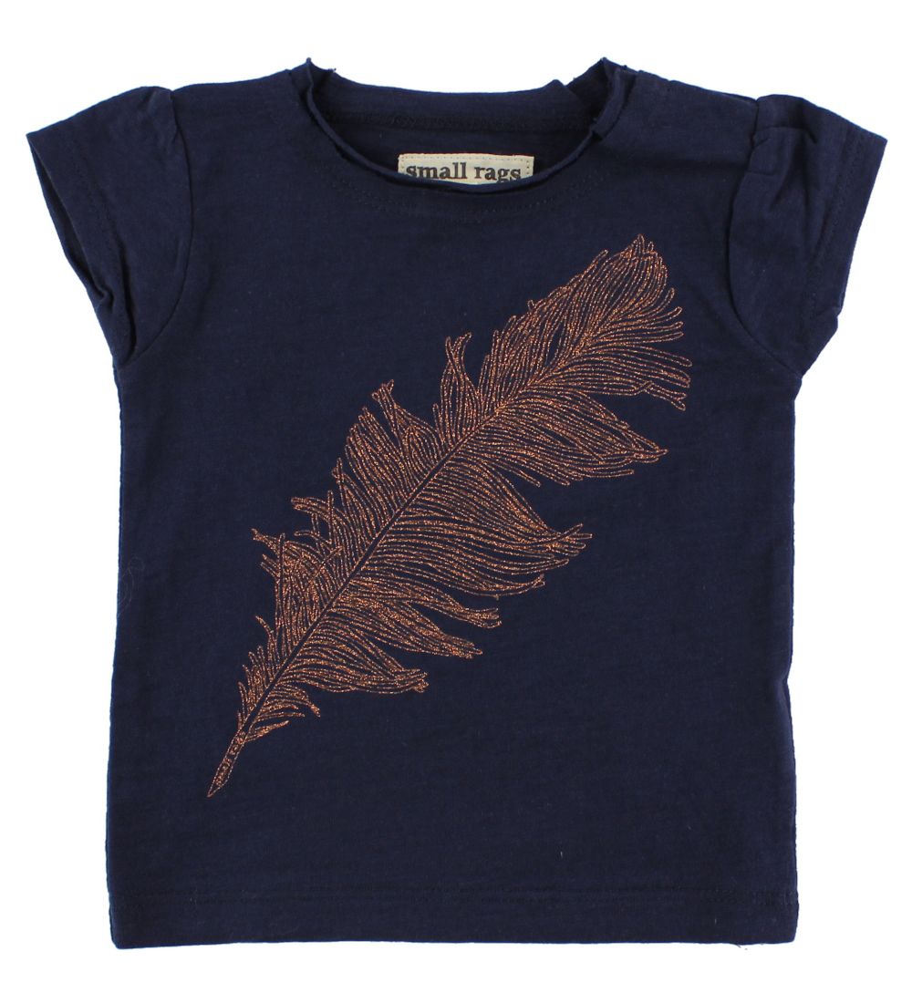 Small Rags T-Shirt - Navy m. Fjer