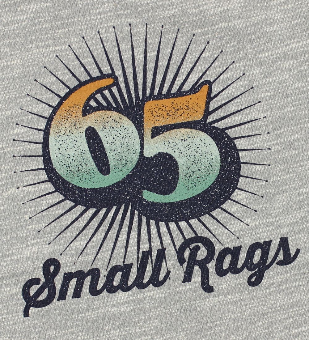 Small Rags T-Shirt - Gråmeleret m. Print