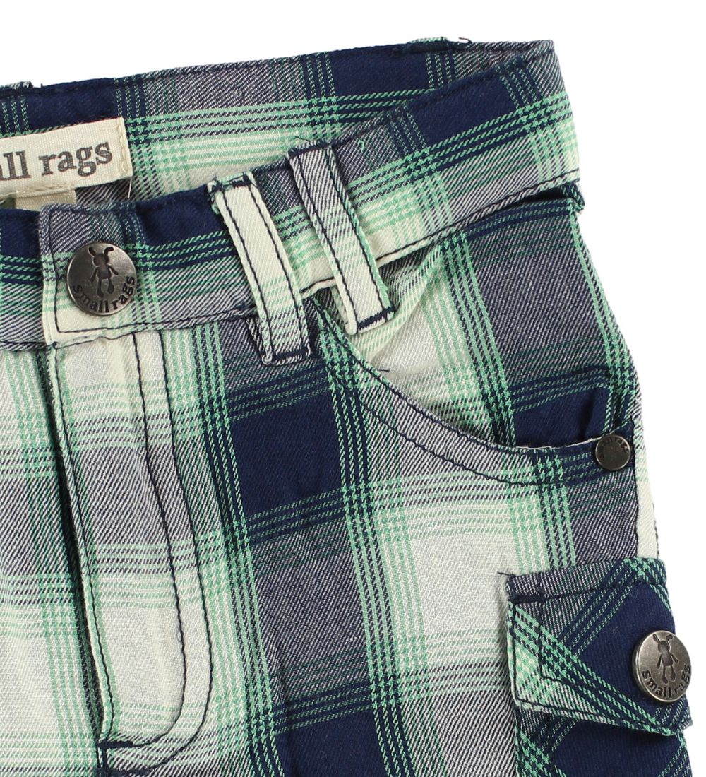 Small Rags Shorts - Navy/Grøn/Hvid