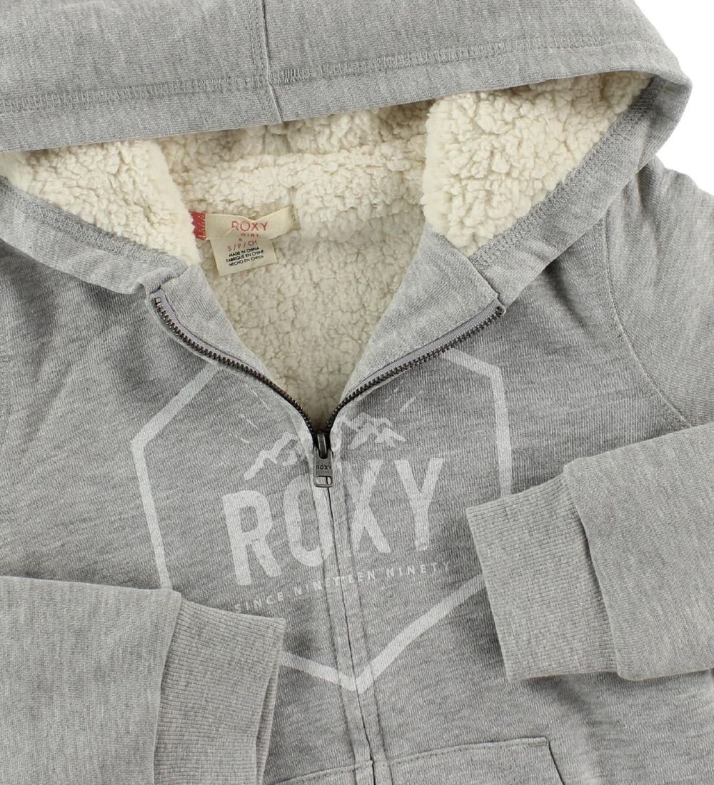 Roxy Cardigan m. Hætte - Memorize - Gråmeleret m. Logo