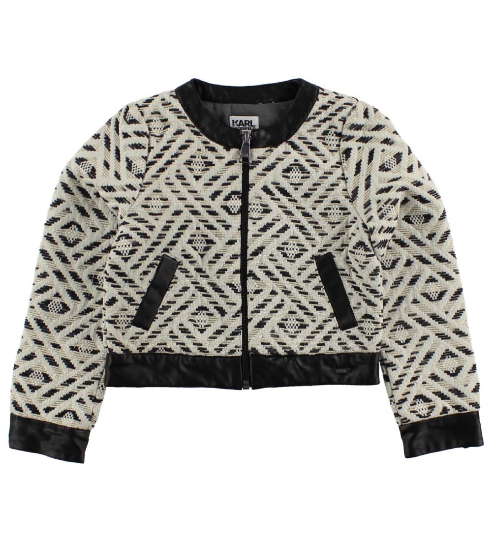 Karl Lagerfeld Jakke - Military Kodes - Creme/Sort