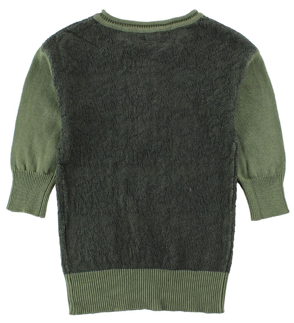 Small Rags Kjole - Strik - Mørkegrøn/Støvet Grøn