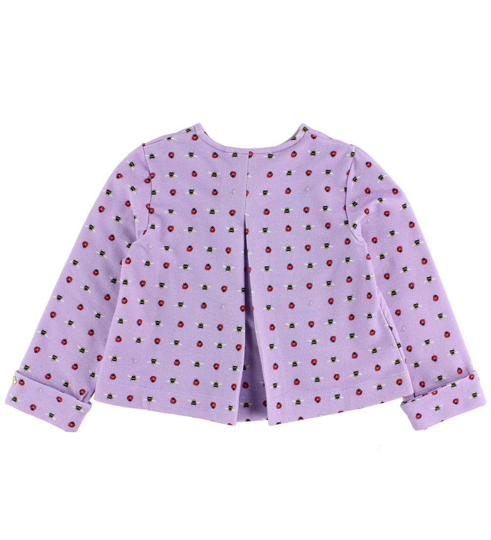Young Versace Cardigan - Sweat - Lavendel m. Mariehøns/Bier