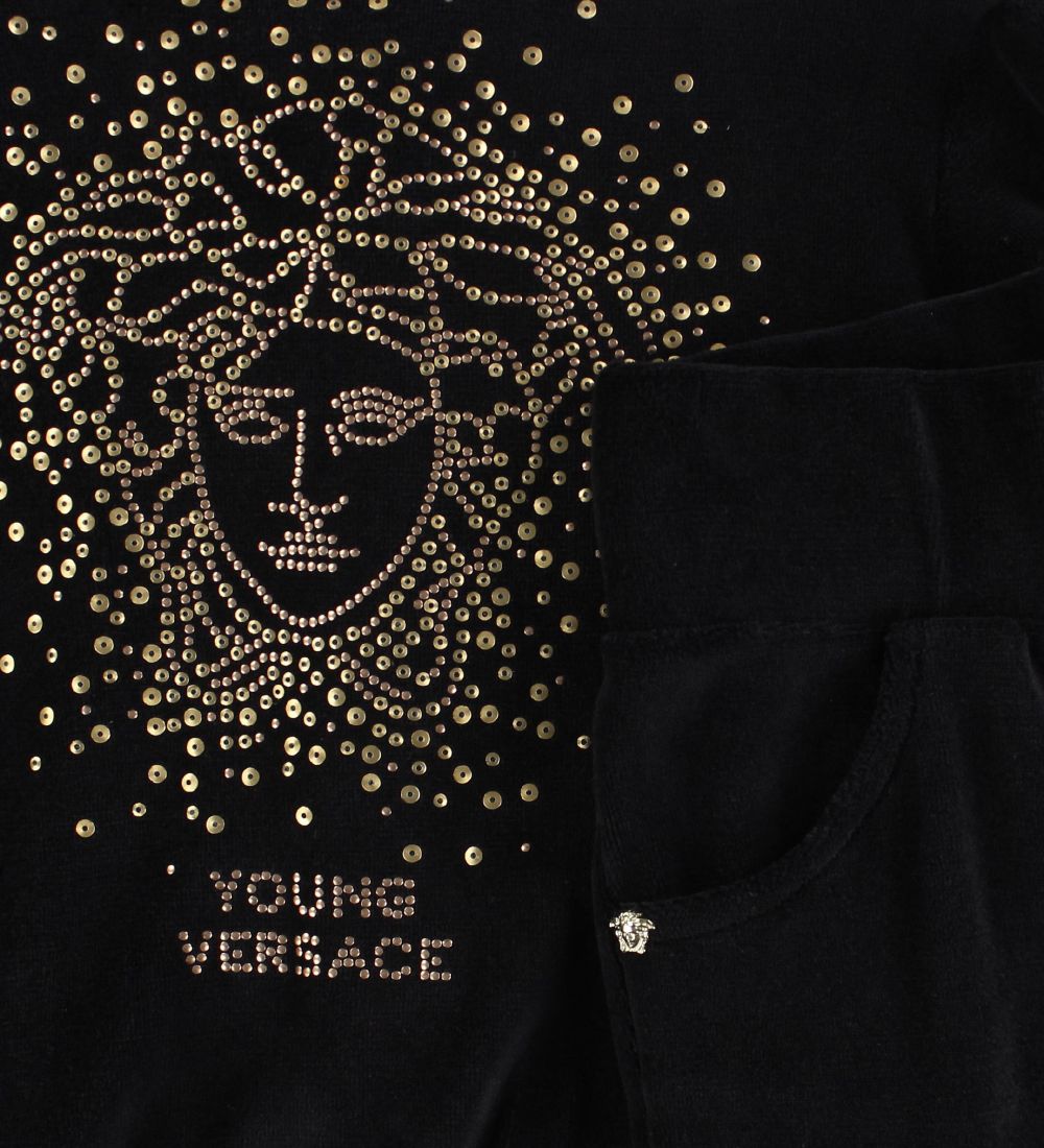 Young Versace Sæt - Velour - Mørk Lilla