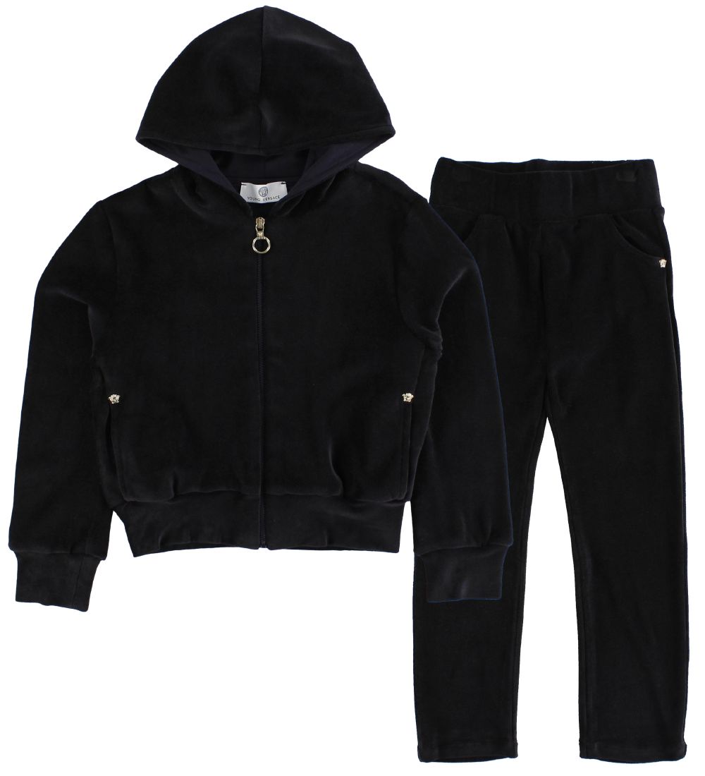 Young Versace Sæt - Velour - Mørk Lilla