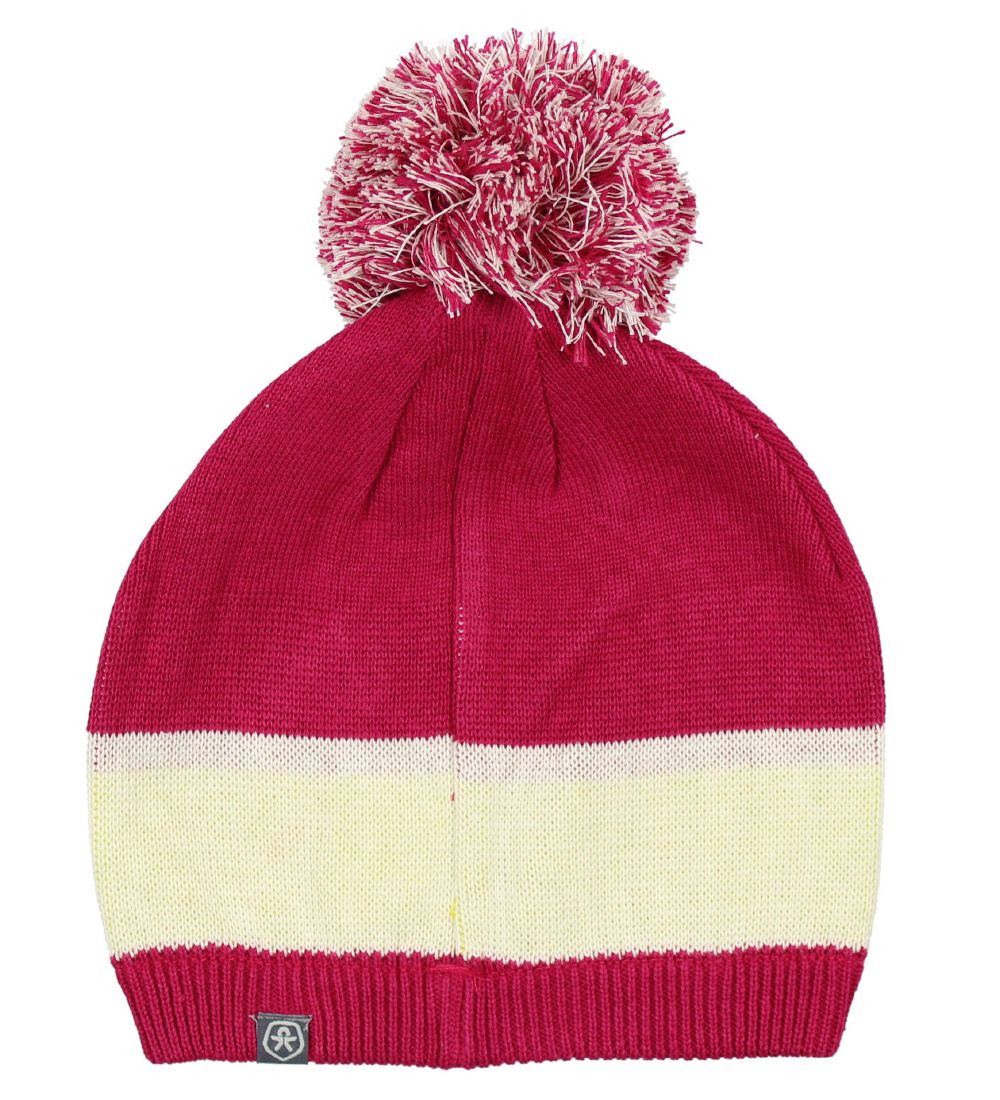 Color Kids Hue - Strik - Kisso - Mørk Pink m. Pingvin/Kvast