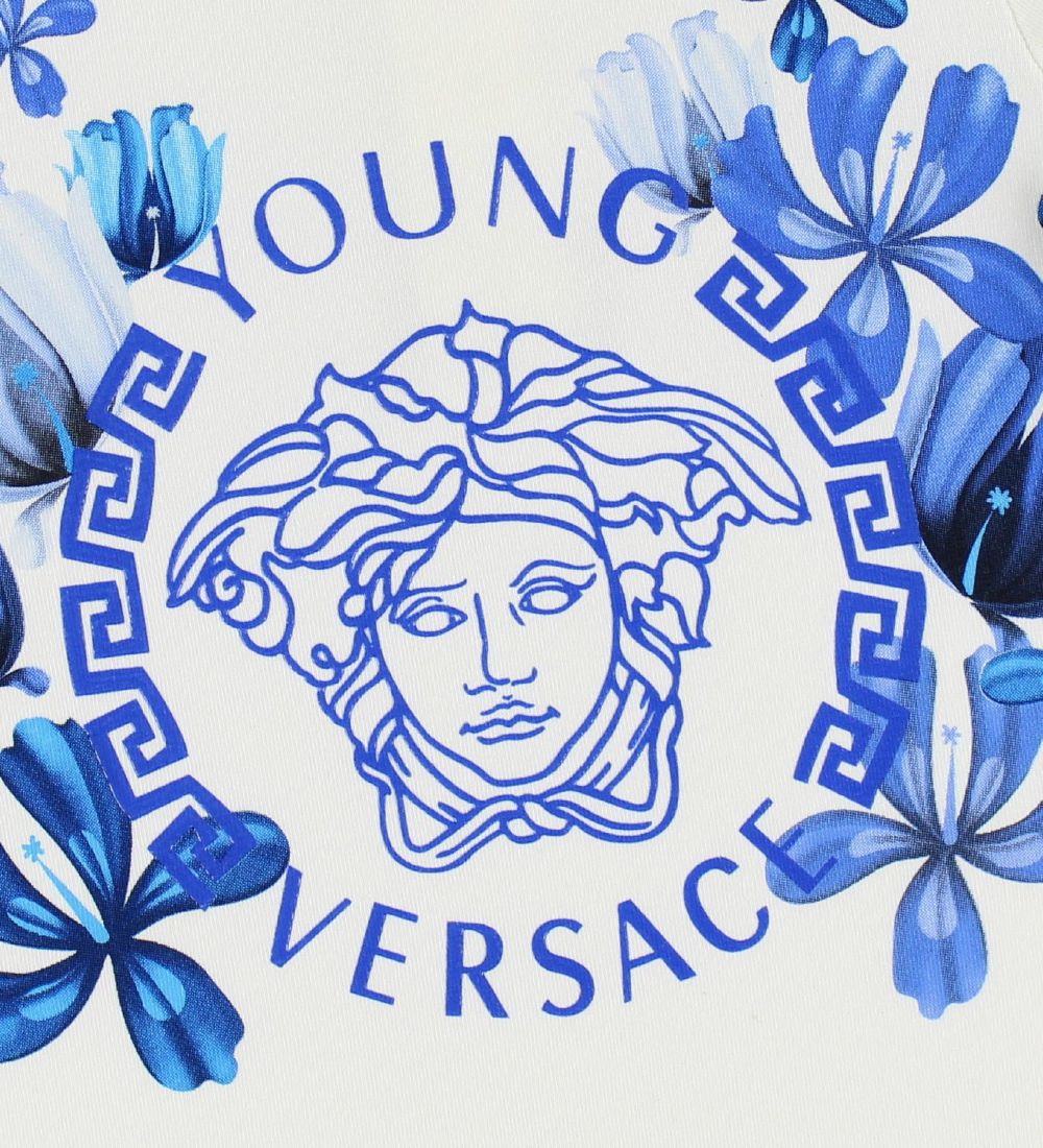 Young Versace Kjole - Hvid m. Medusa/Blomster