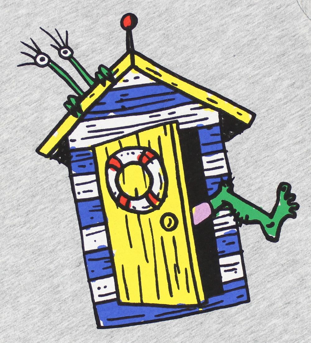 Stella McCartney Kids T-shirt - Gråmeleret m. Hus