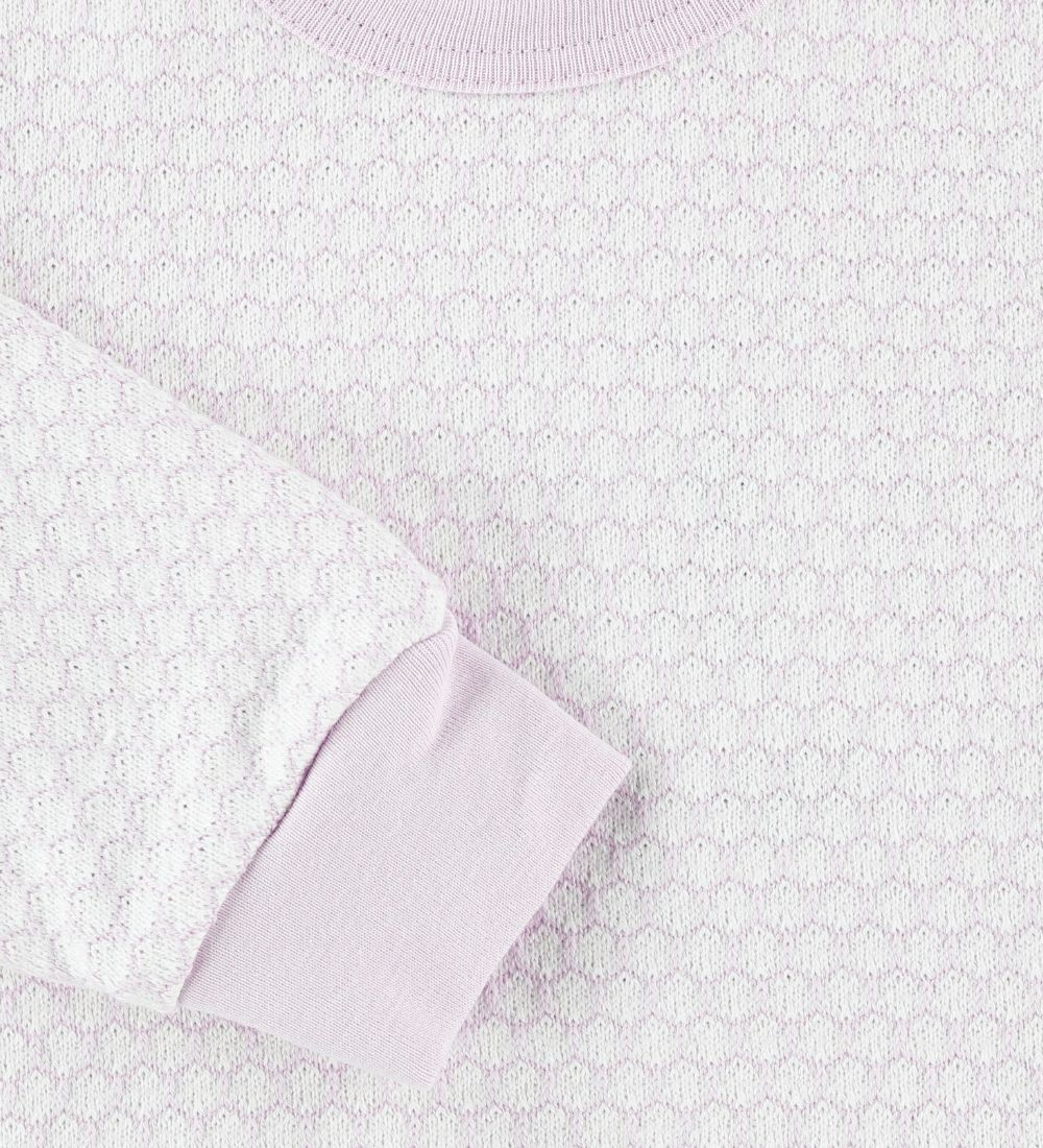 Joha Bluse - Strik - Rosa/Creme m. Mønster