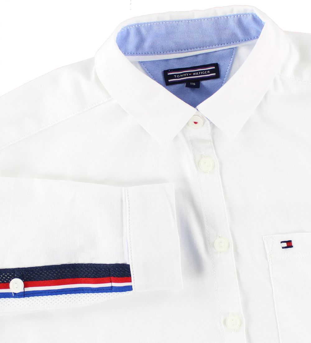 Tommy Hilfiger Skjorte - Hvid m. Striber